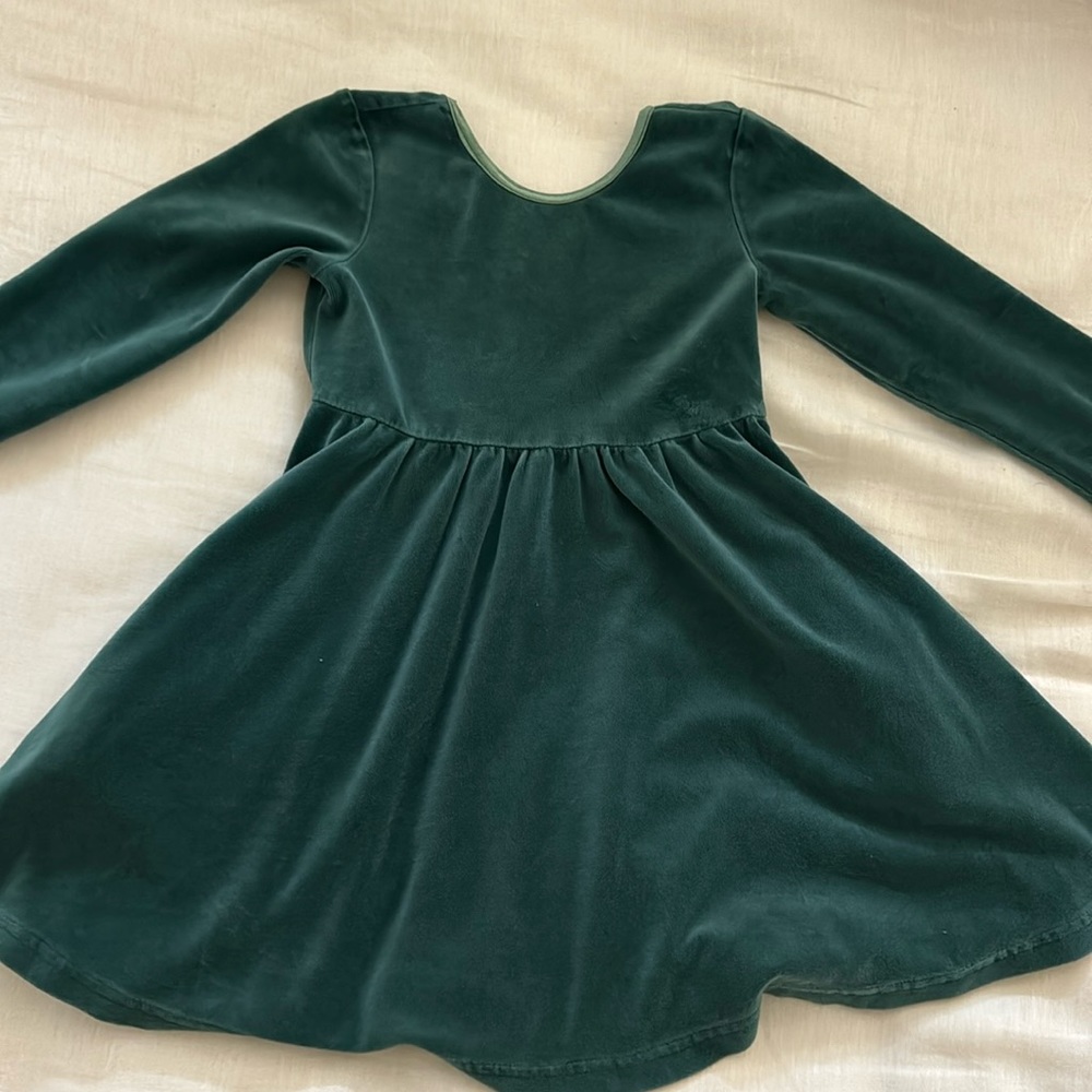 Hanna Andersson Velour girls skater dress sz 4